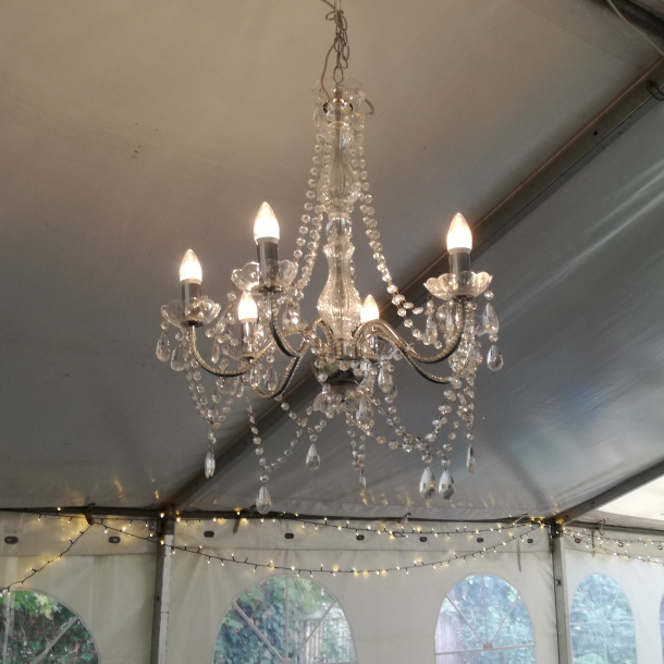 Camelot Lysekrone Klar plast og glas