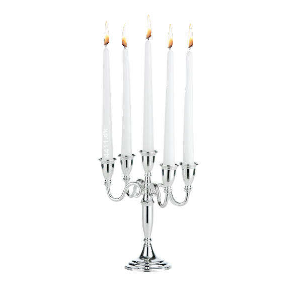 5-Armet Slv Lysestage