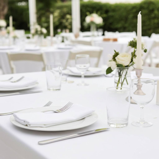 Stof Servietter Hvide