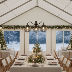 Lysekrone 3 Kupler Sort.