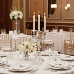 3 Arme S�lv Kandelaber