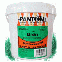 Candyfloss Sukker Gr�n 1 kg