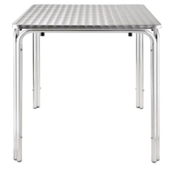 Firkantet Bistrobord Rustfrit Stl 4 ben 70cm