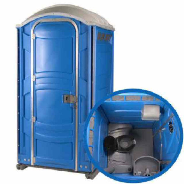 Mobil toilet Lux med Hndvask Lukket Tank med Skyl