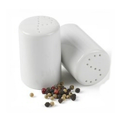 Salt og peber hvid porceln