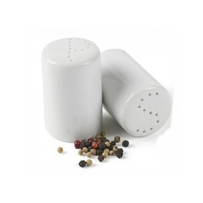 Salt og peber hvid porceln