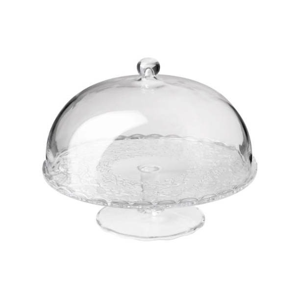 Kage / Ost Serveringsfad med Glaslg