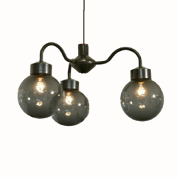 Lysekrone 3 Kupler Sort.