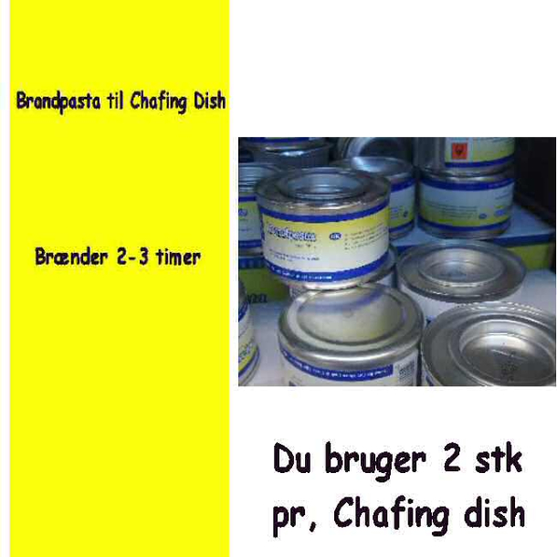 Brandpasta for Chafing Dish
