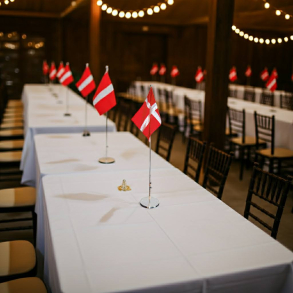 Flagstang S�lv Bordmodel